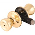 Kwikset Mobile Home Polished Brass Privacy Bed/Bath Door Knob 300M 3 CP 7/8RFL RCS